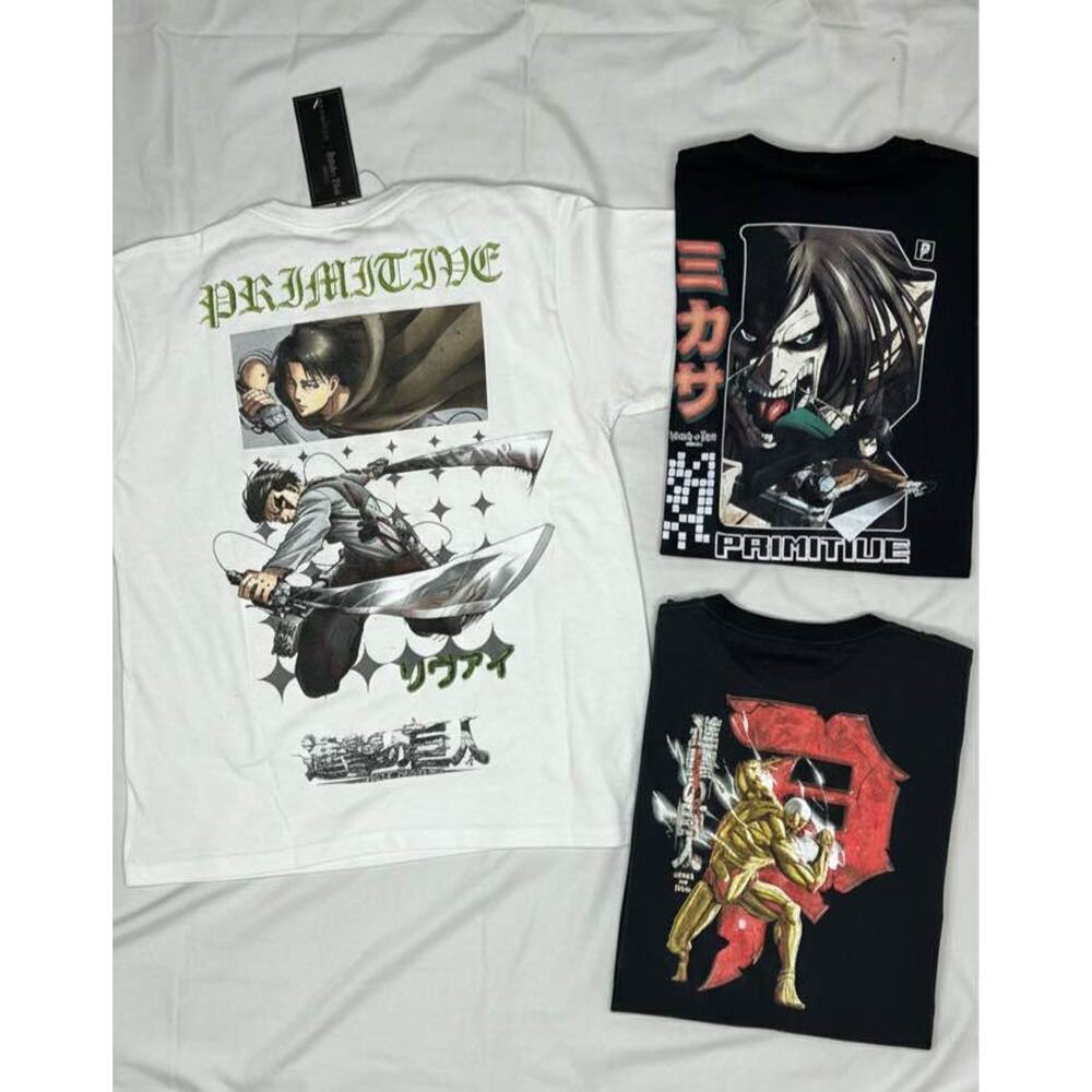 3- “Attack on Titan” Anime T-shirts, size Youth Medium